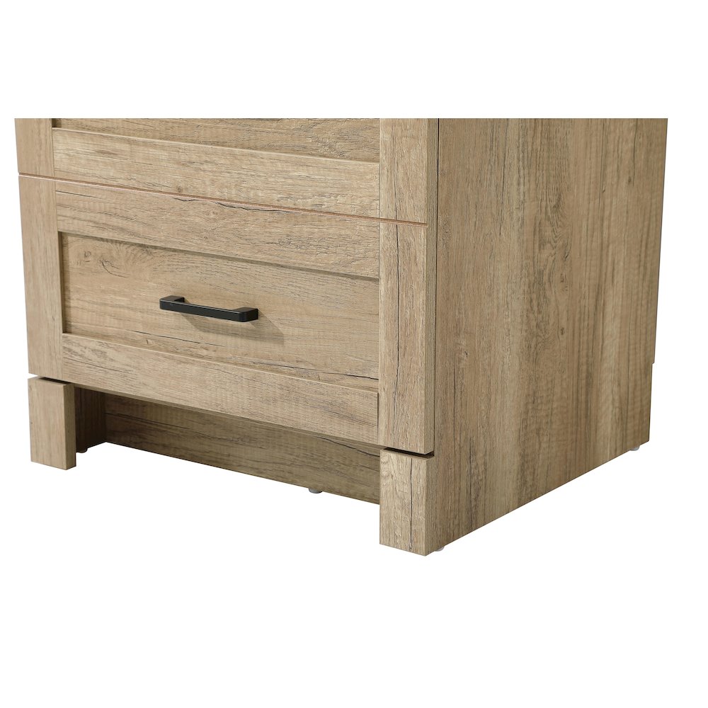 20 Inch Bath Storage Glass Cabinet  in Natural Oak. Picture 5