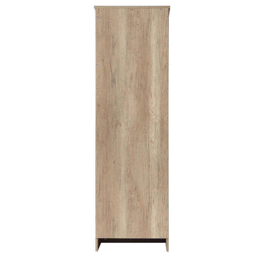 20 Inch Bath Storage Glass Cabinet  in Natural Oak. Picture 6