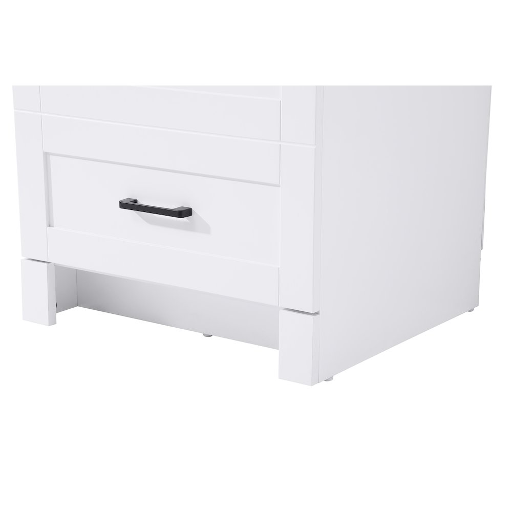 20 Inch Bath Storage Glass Cabinet  in White. Picture 5
