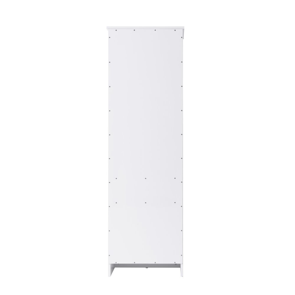 20 Inch Bath Storage Glass Cabinet  in White. Picture 6