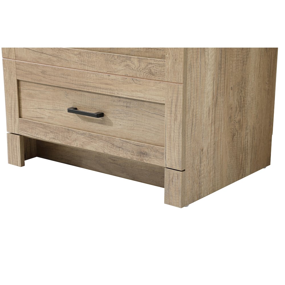 24 Inch Bath Storage Glass Cabinet  in Natural Oak. Picture 5