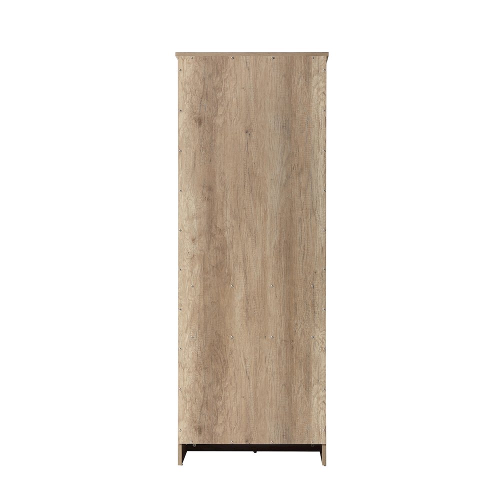 24 Inch Bath Storage Glass Cabinet  in Natural Oak. Picture 6