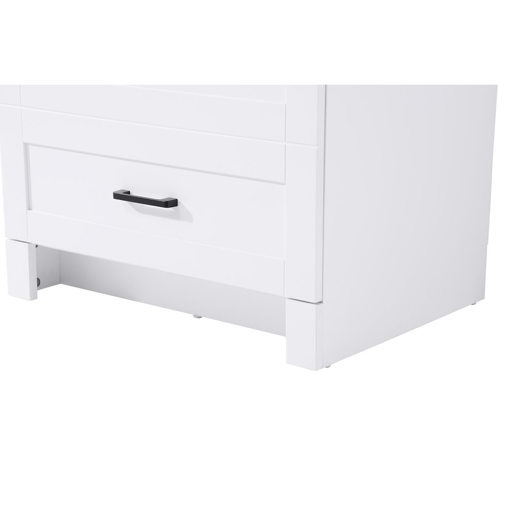 24 Inch Bath Storage Glass Cabinet  in White. Picture 5