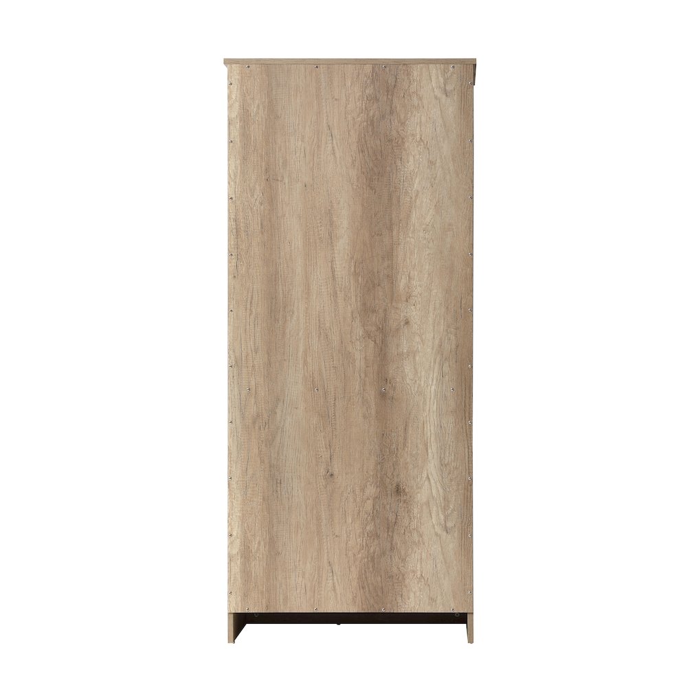 28 Inch Bath Storage Glass Cabinet  in Natural Oak. Picture 6