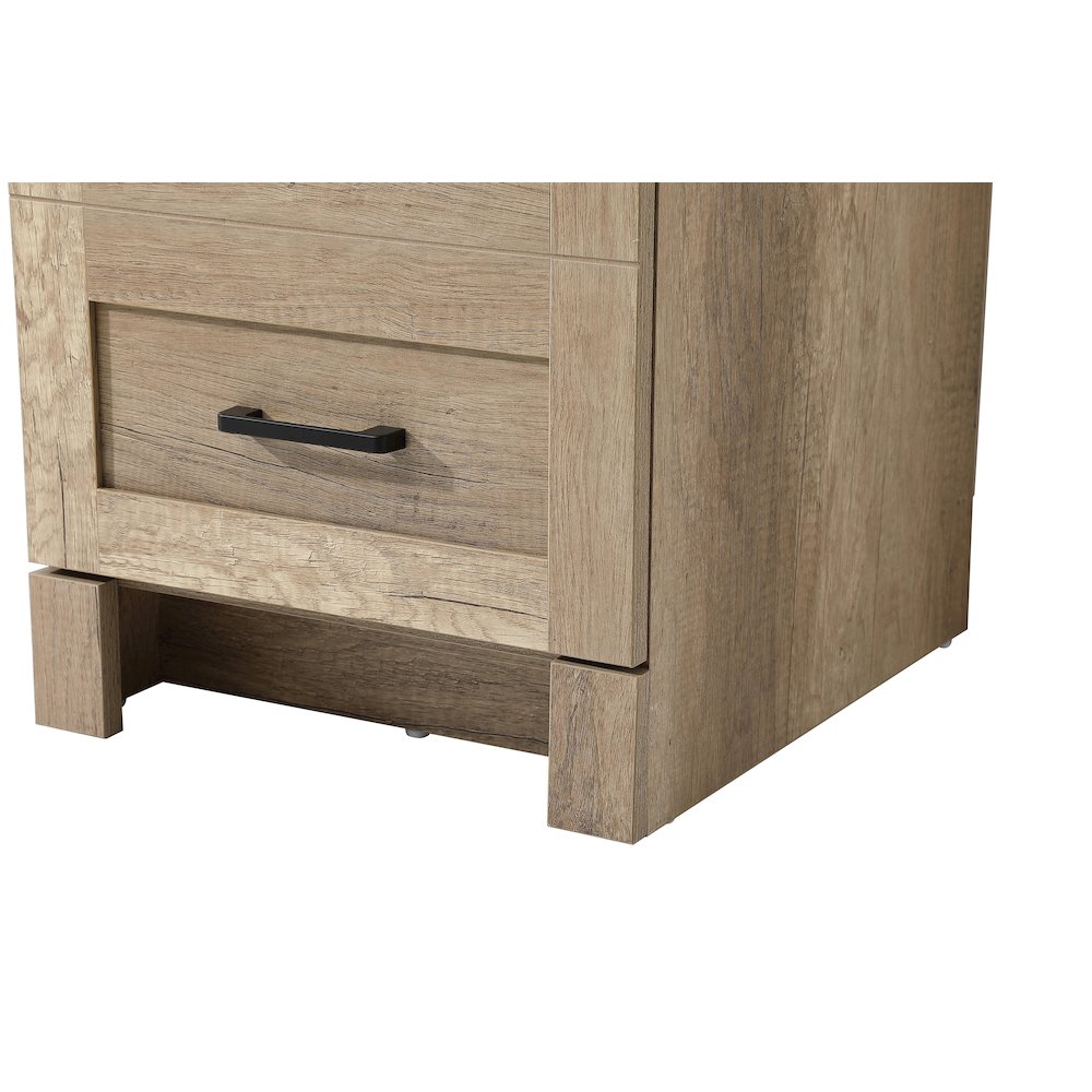 16 Inch Bath Storage Glass Cabinet  in Natural Oak. Picture 6