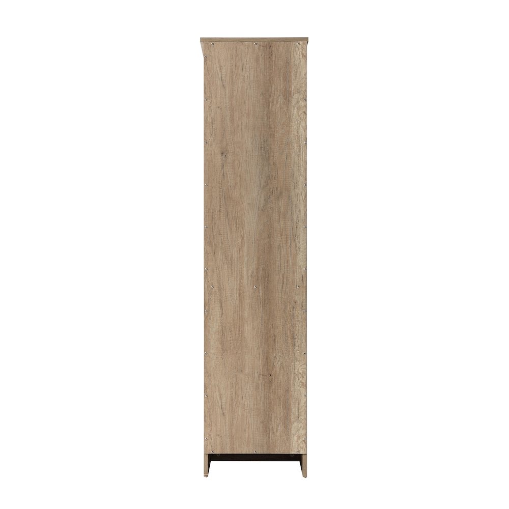16 Inch Bath Storage Glass Cabinet  in Natural Oak. Picture 7