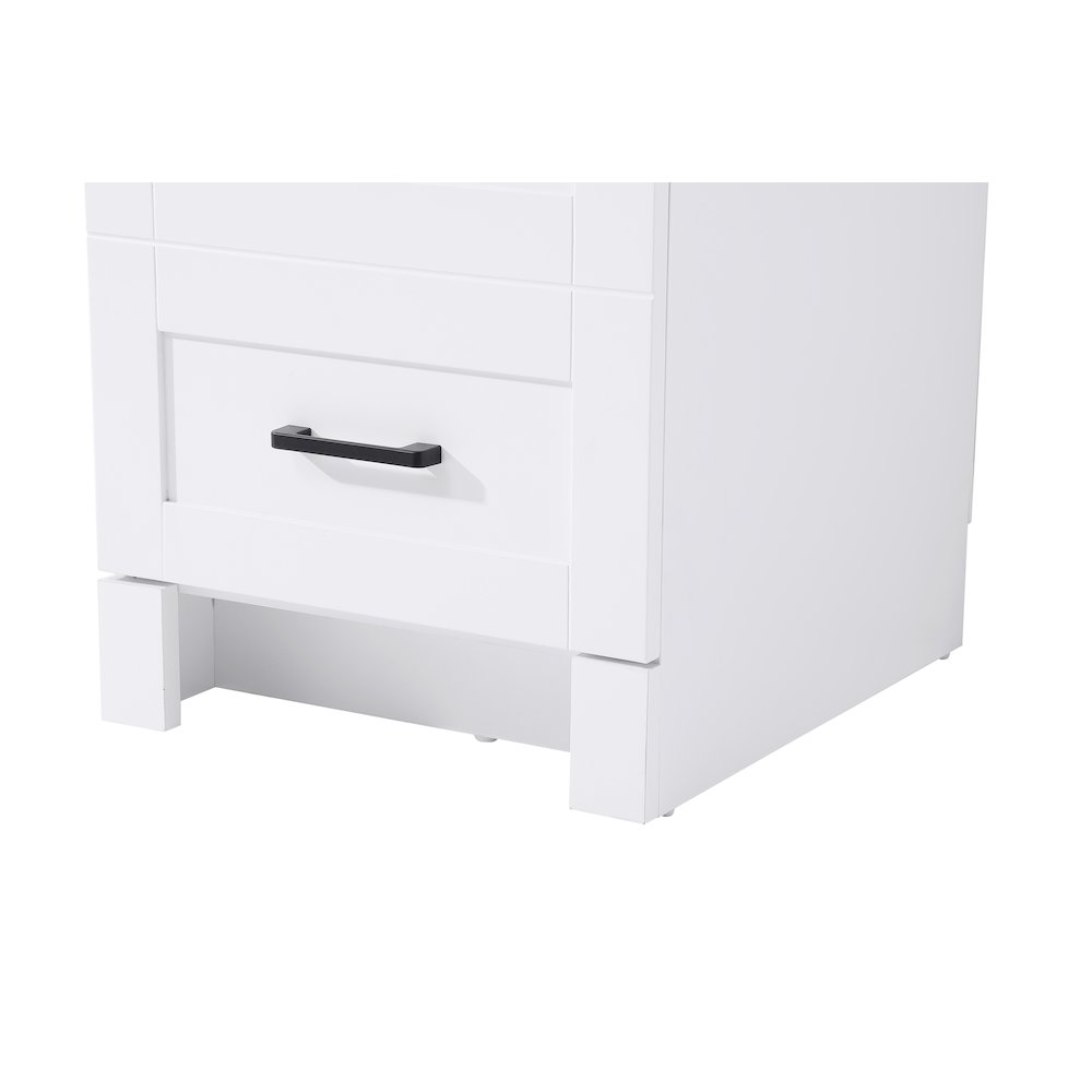 16 Inch Bath Storage Glass Cabinet  in White. Picture 6