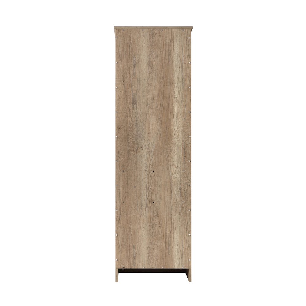 20 Inch Bath Storage Glass Cabinet  in Natural Oak. Picture 7