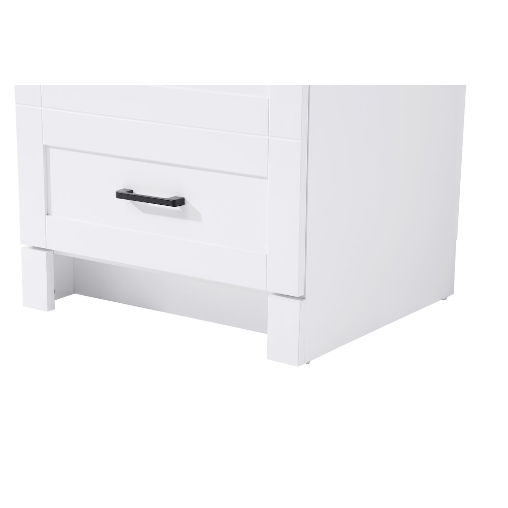 20 Inch Bath Storage Glass Cabinet  in White. Picture 6