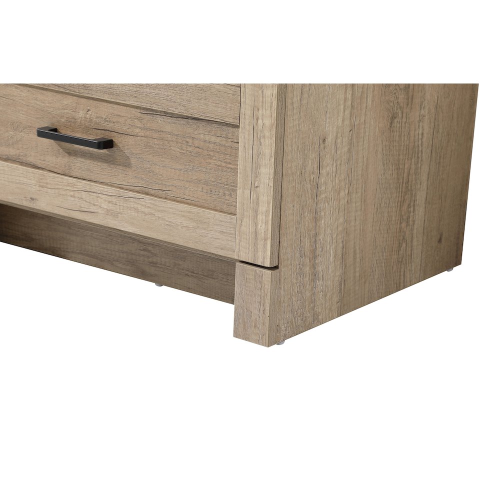 24 Inch Bath Storage Glass Cabinet  in Natural Oak. Picture 6