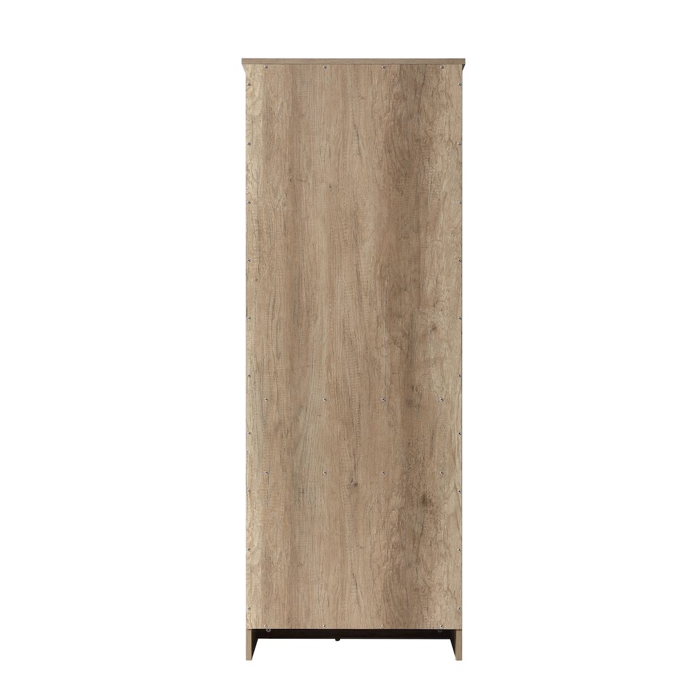 24 Inch Bath Storage Glass Cabinet  in Natural Oak. Picture 7