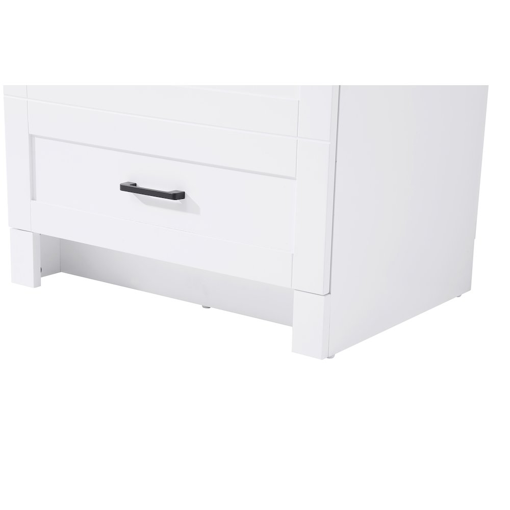 24 Inch Bath Storage Glass Cabinet  in White. Picture 6