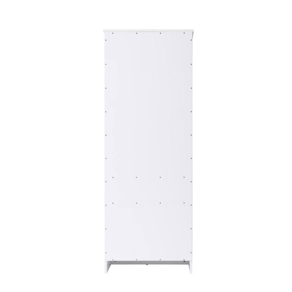 24 Inch Bath Storage Glass Cabinet  in White. Picture 7