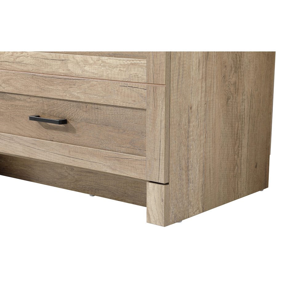 28 Inch Bath Storage Glass Cabinet  in Natural Oak. Picture 6