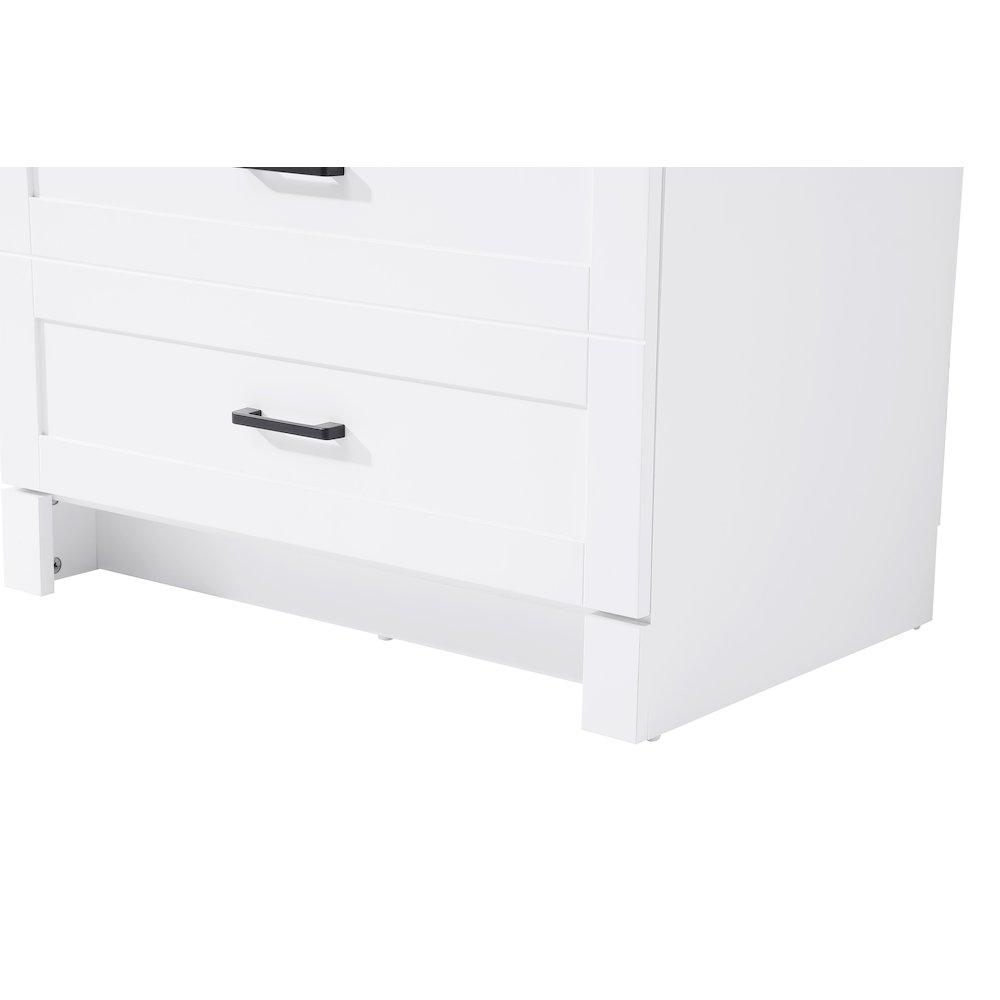28 Inch Bath Storage Glass Cabinet  in White. Picture 6