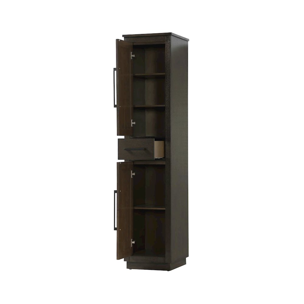 16 inch Bath Storage Cabinet in Chocolate Oak. Picture 2