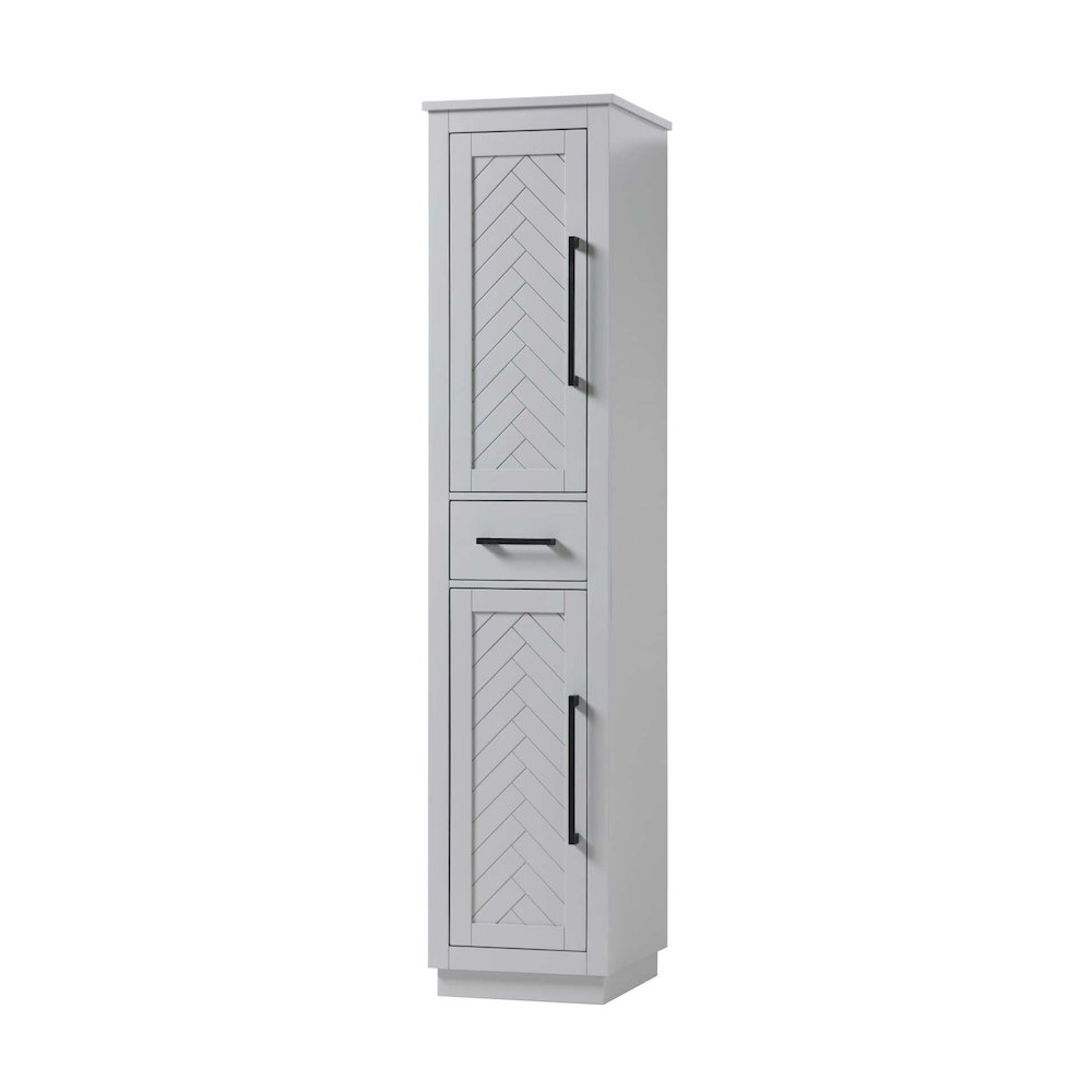 16 inch Bath Storage Cabinet in Grey. Picture 1