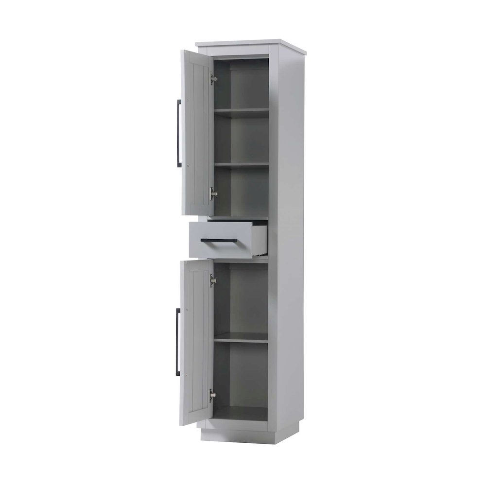 16 inch Bath Storage Cabinet in Grey. Picture 2