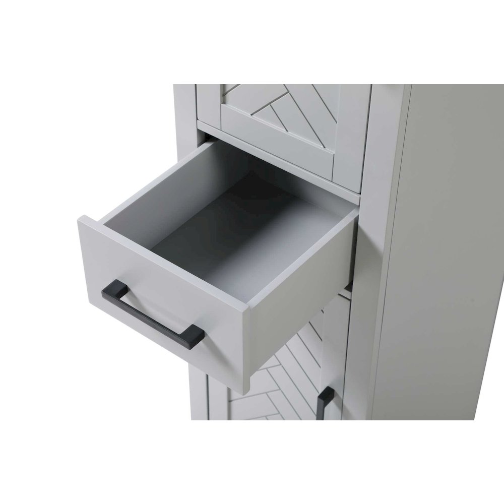 16 inch Bath Storage Cabinet in Grey. Picture 4