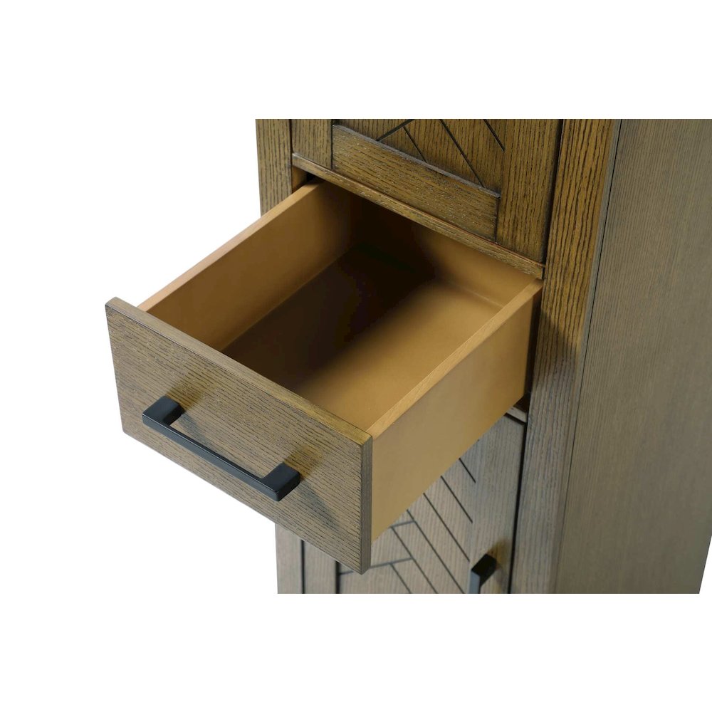 16 inch Bath Storage Cabinet in Hazel Oak. Picture 5