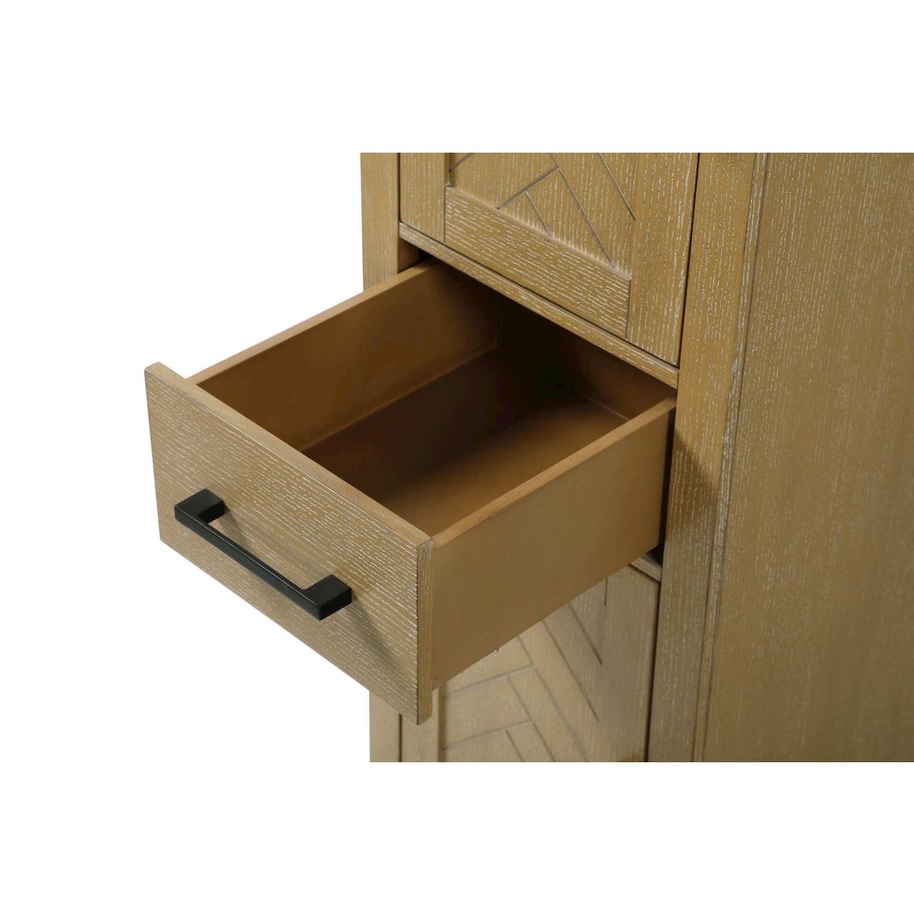 16 inch Bath Storage Cabinet in Linen oak. Picture 5