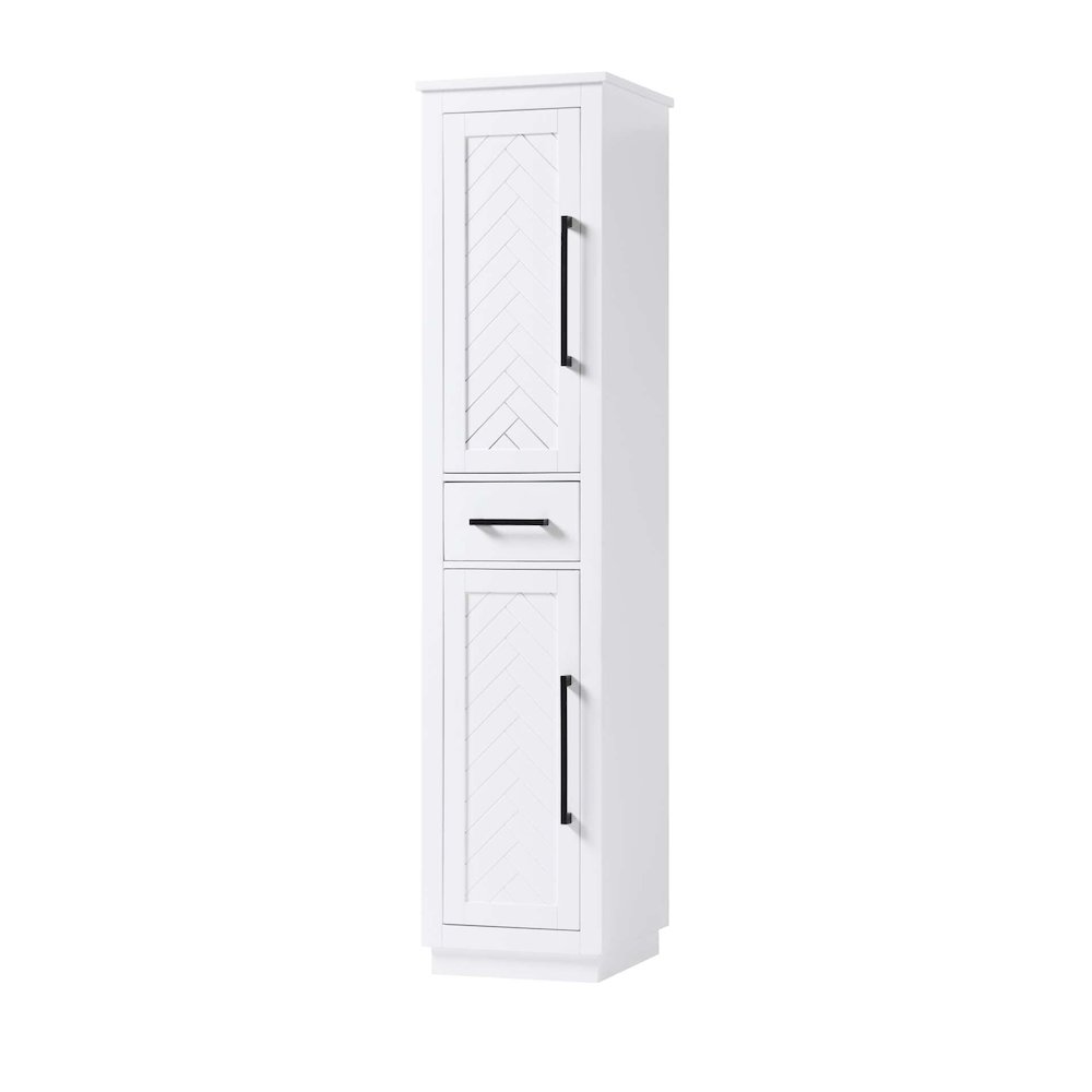 16 inch Bath Storage Cabinet in White. Picture 1