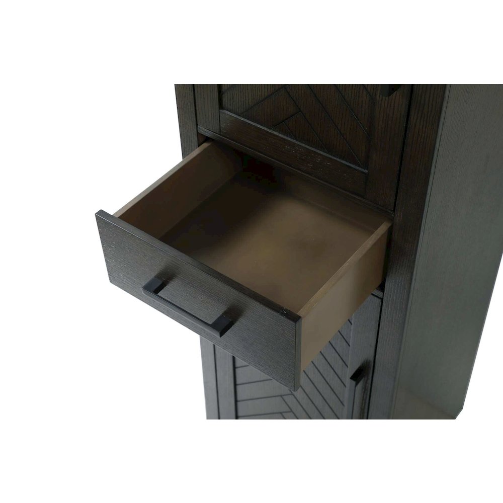 20 inch Bath Storage Cabinet in Chocolate Oak. Picture 5