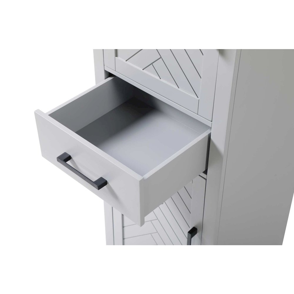 20 inch Bath Storage Cabinet in Grey. Picture 4