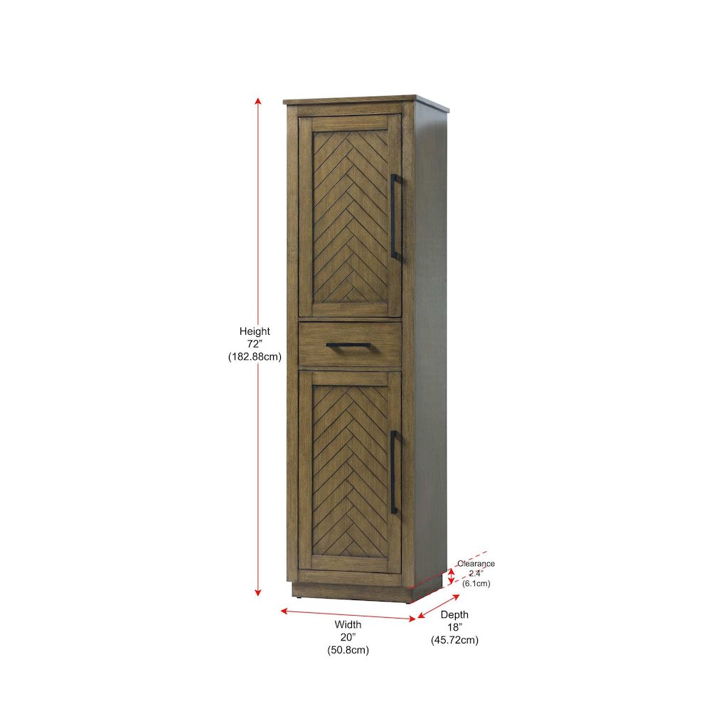 20 inch Bath Storage Cabinet in Hazel Oak. Picture 9