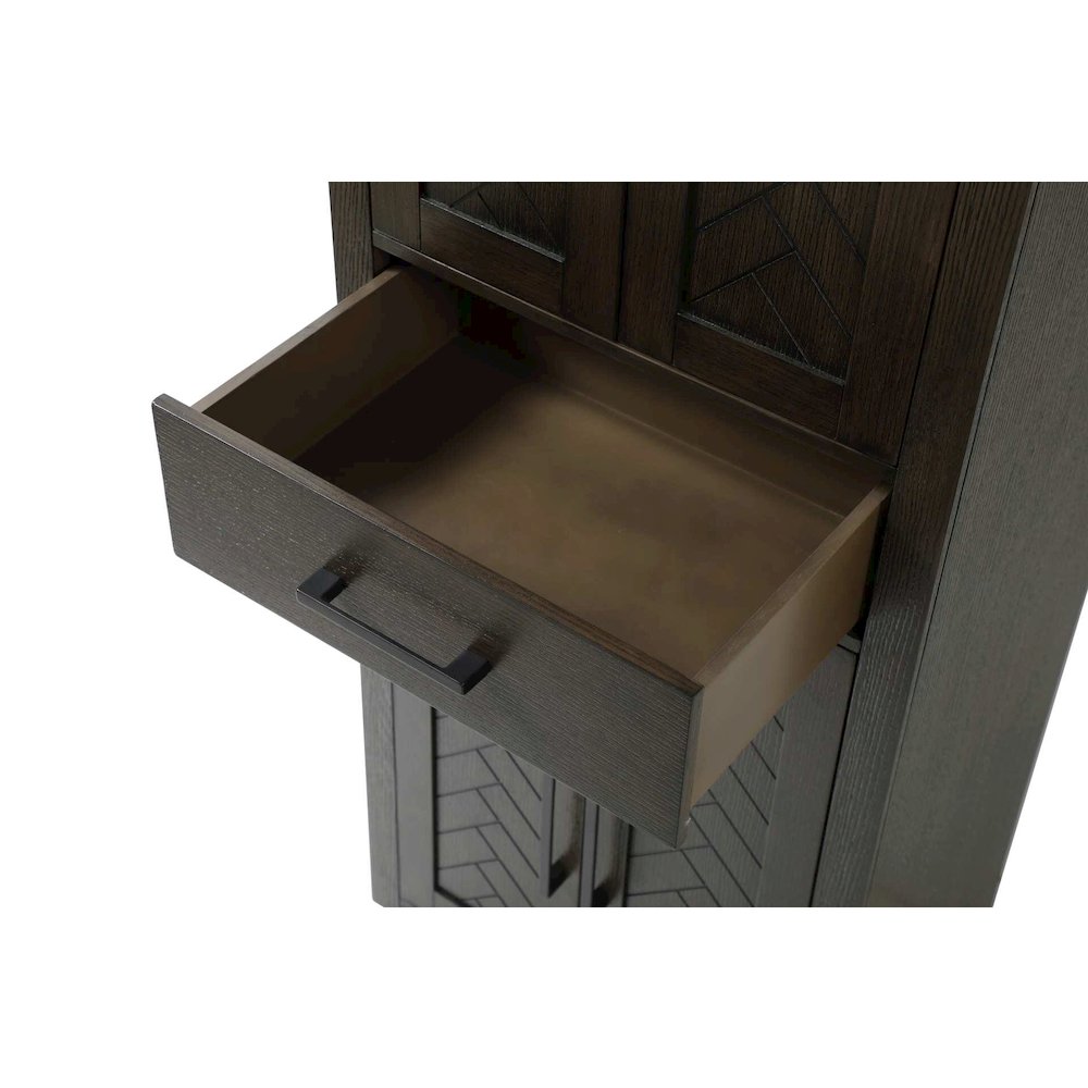 24 inch Bath Storage Cabinet in Chocolate Oak. Picture 5