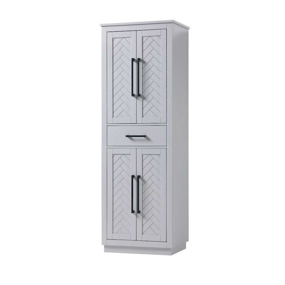 24 inch Bath Storage Cabinet in Grey. Picture 1