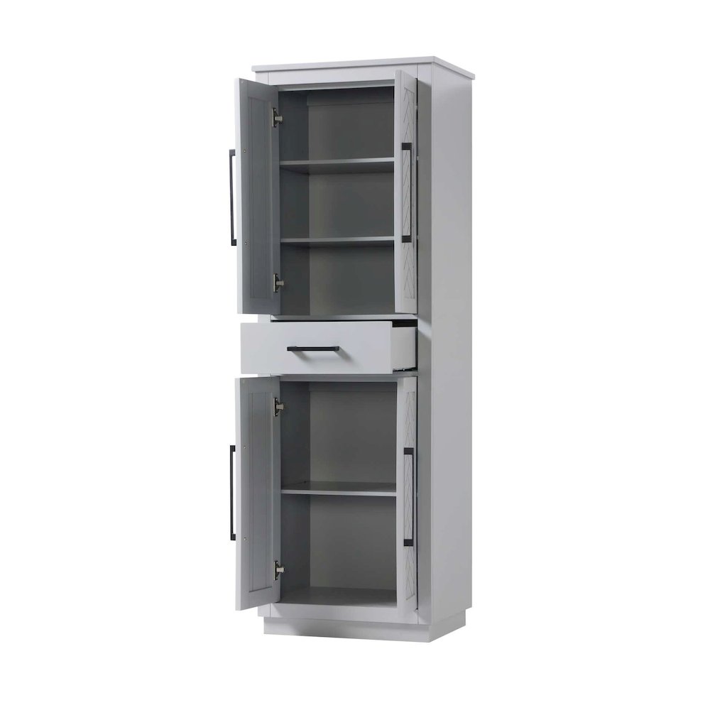 24 inch Bath Storage Cabinet in Grey. Picture 2