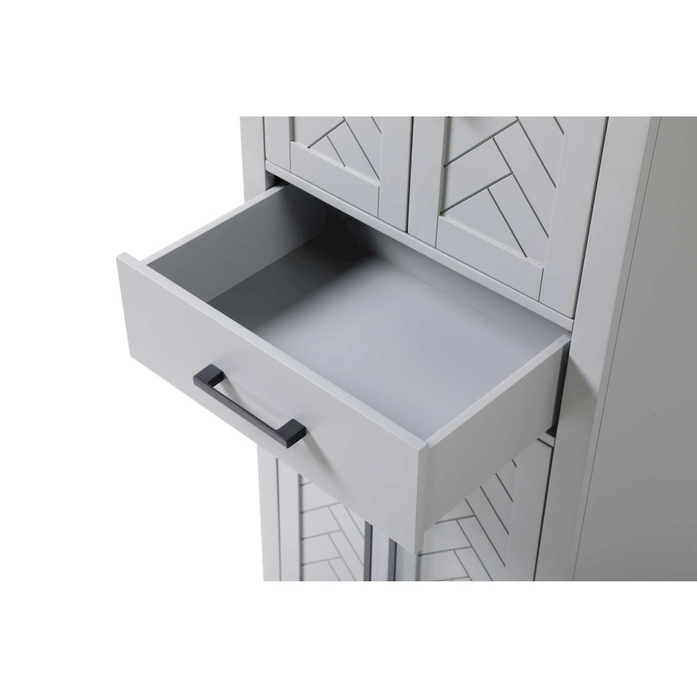 24 inch Bath Storage Cabinet in Grey. Picture 4
