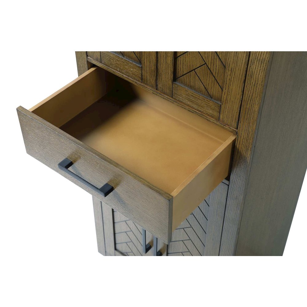24 inch Bath Storage Cabinet in Hazel Oak. Picture 5