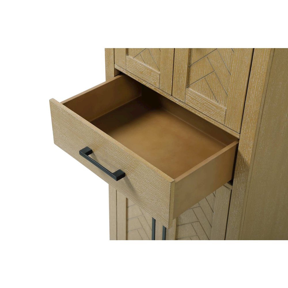 24 inch Bath Storage Cabinet in Linen oak. Picture 5