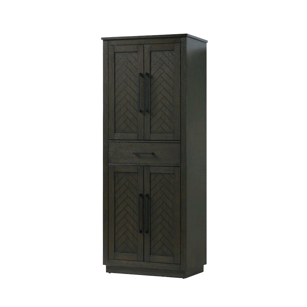 28 inch Bath Storage Cabinet in Chocolate Oak. Picture 1
