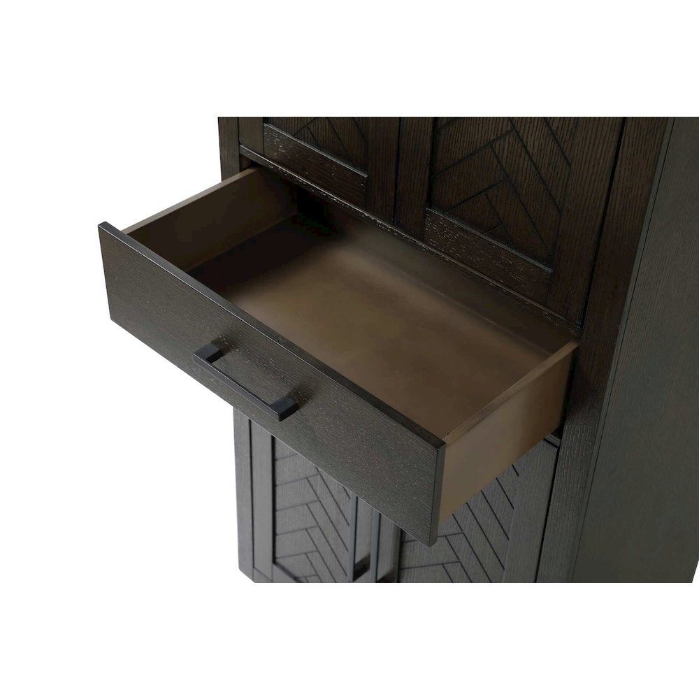 28 inch Bath Storage Cabinet in Chocolate Oak. Picture 5