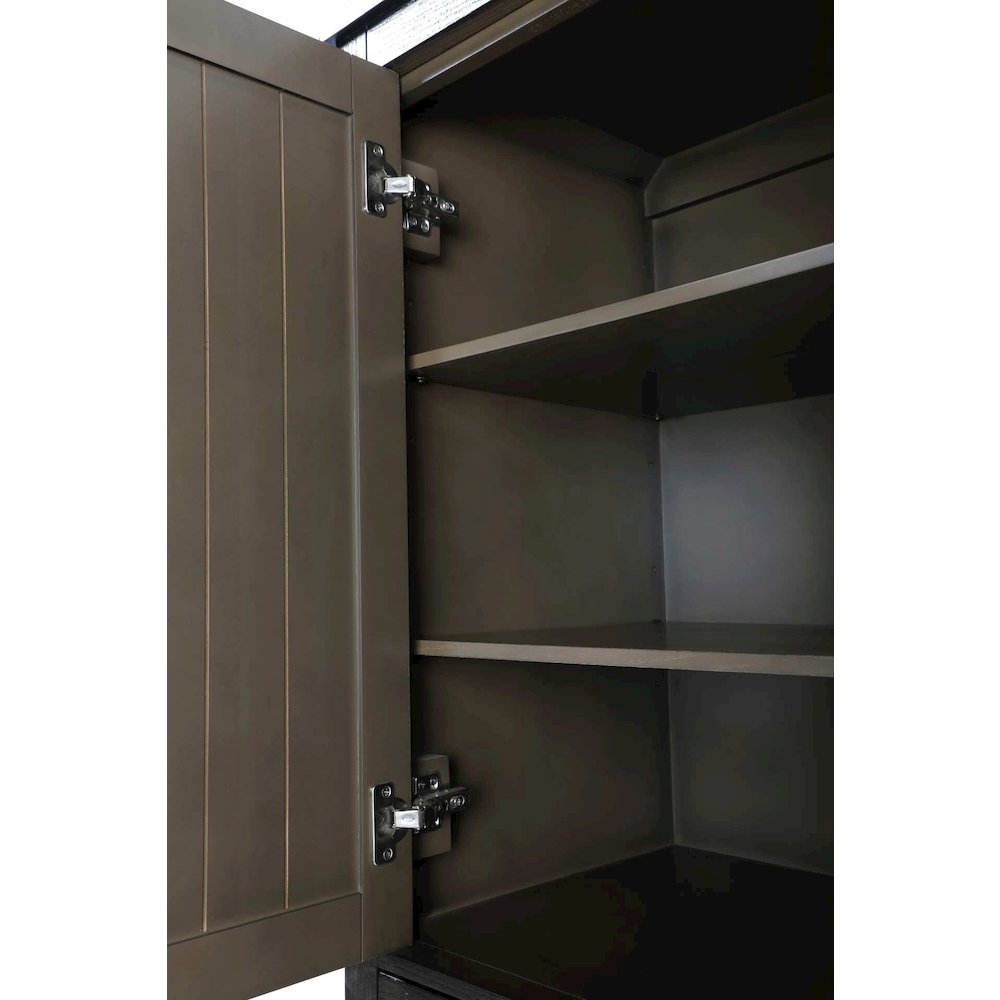 28 inch Bath Storage Cabinet in Chocolate Oak. Picture 6