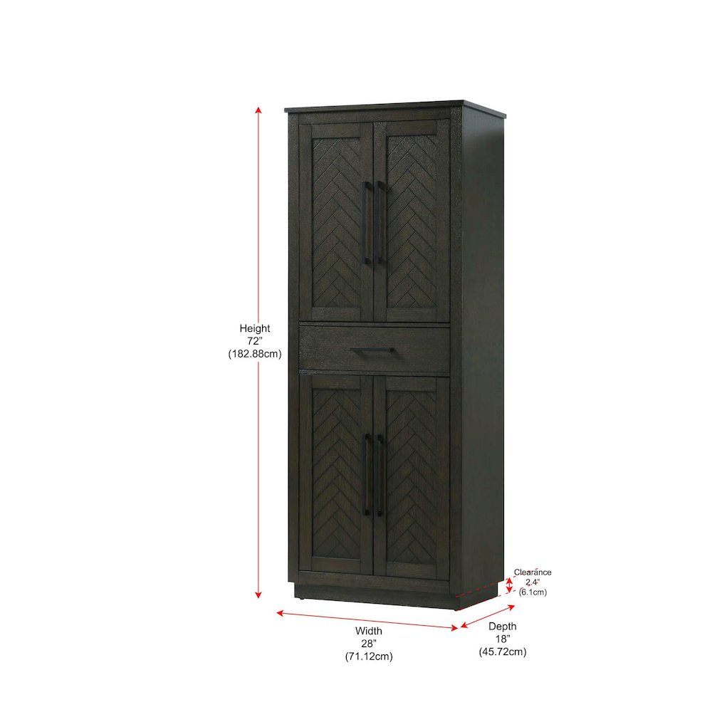 28 inch Bath Storage Cabinet in Chocolate Oak. Picture 9