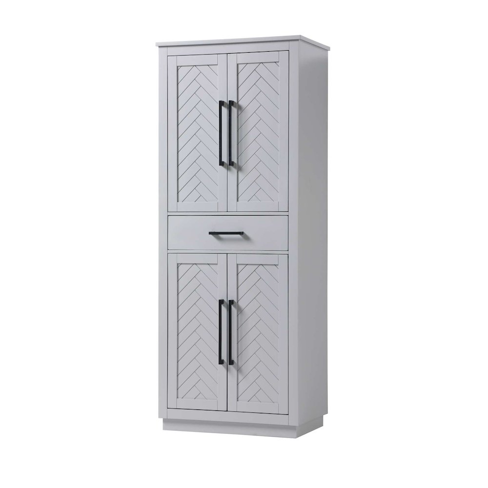 28 inch Bath Storage Cabinet in Grey. Picture 1