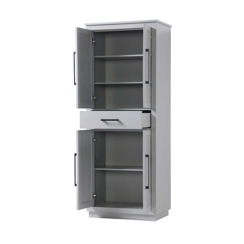 28 inch Bath Storage Cabinet in Grey. Picture 2