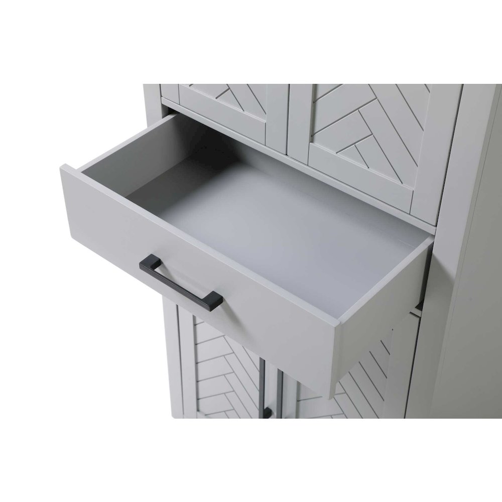 28 inch Bath Storage Cabinet in Grey. Picture 4