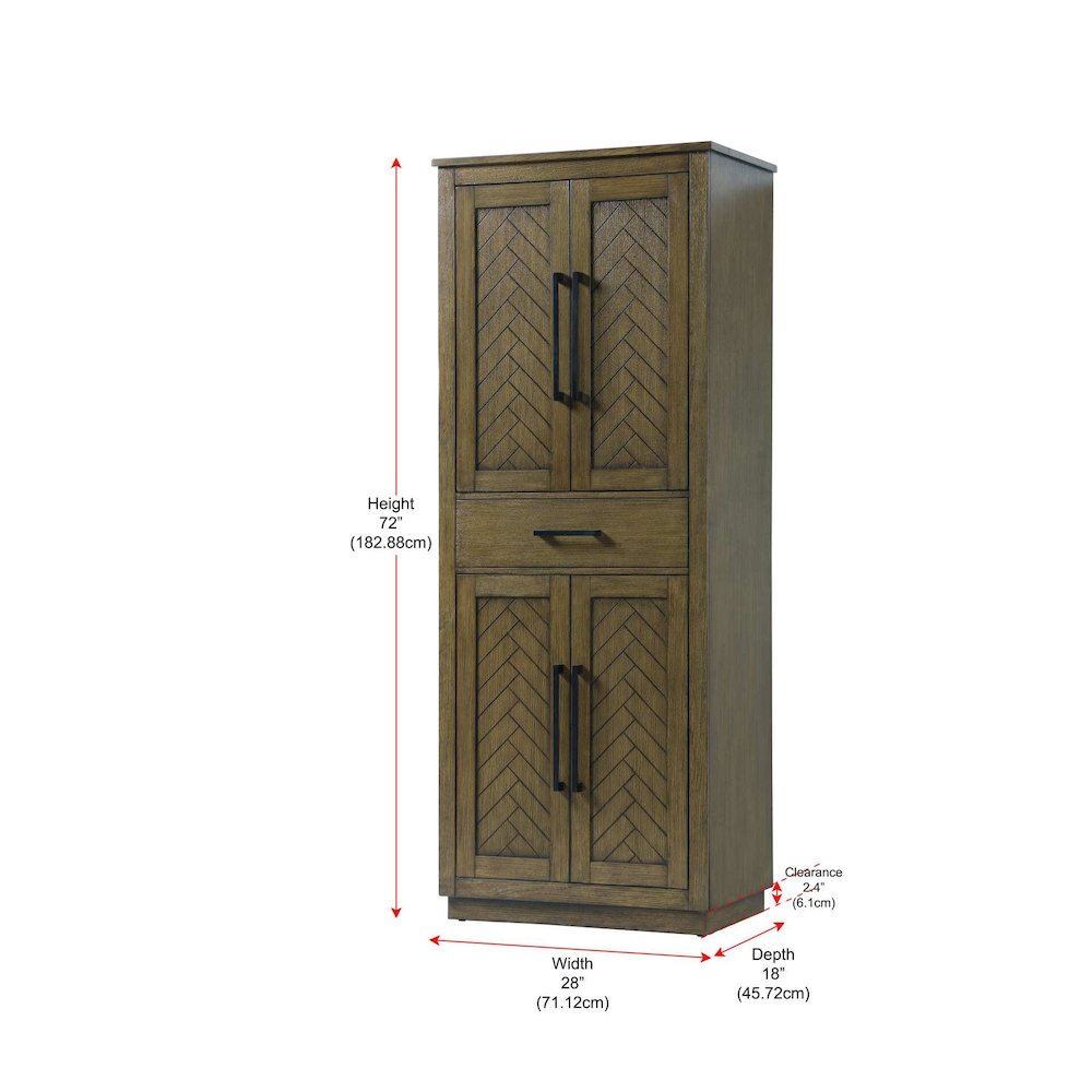 28 inch Bath Storage Cabinet in Hazel Oak. Picture 9