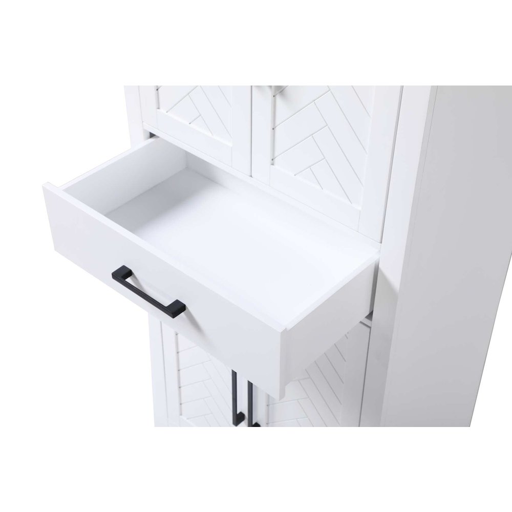 28 inch Bath Storage Cabinet in White. Picture 4