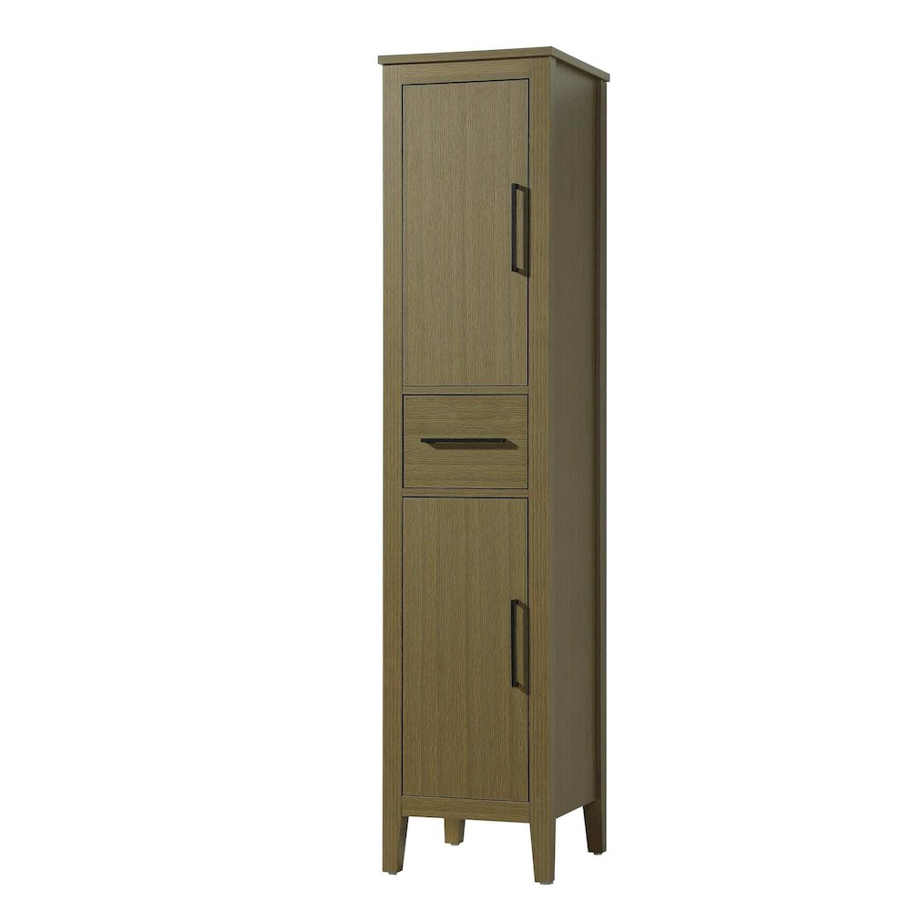 16 Inch Bath Storage Cabinet in Chestnut Brown. Picture 1