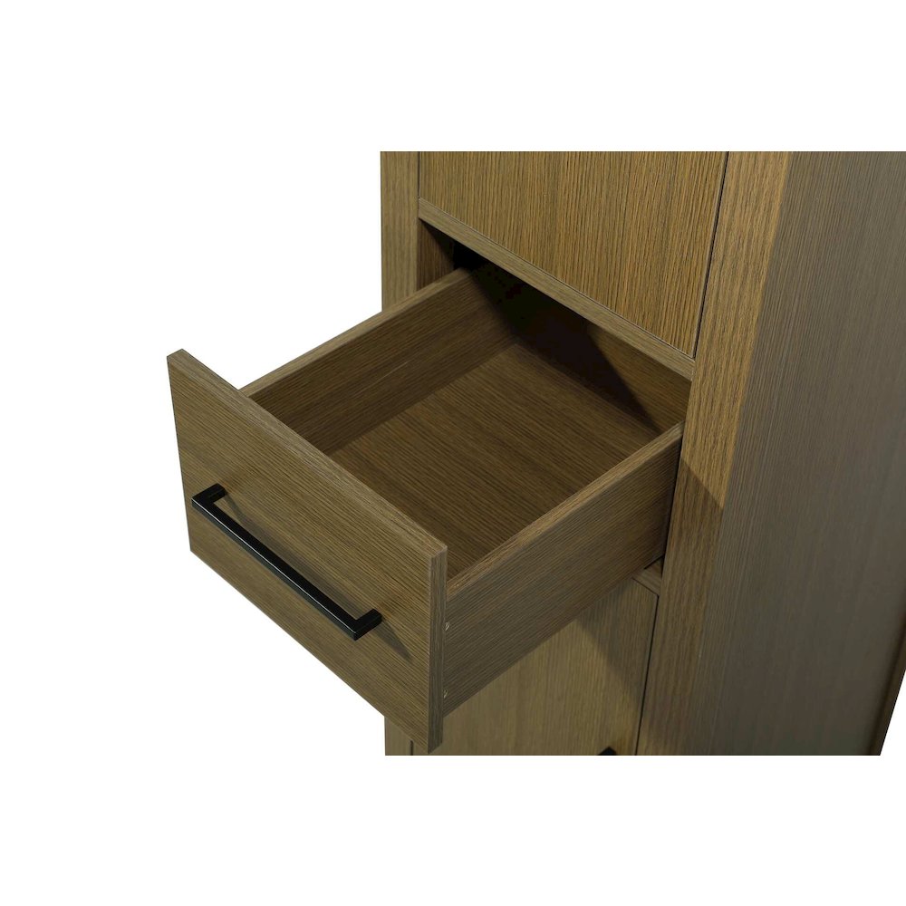 16 Inch Bath Storage Cabinet in Chestnut Brown. Picture 3