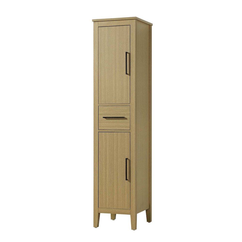 16 Inch Bath Storage Cabinet in Honey Brown. Picture 1