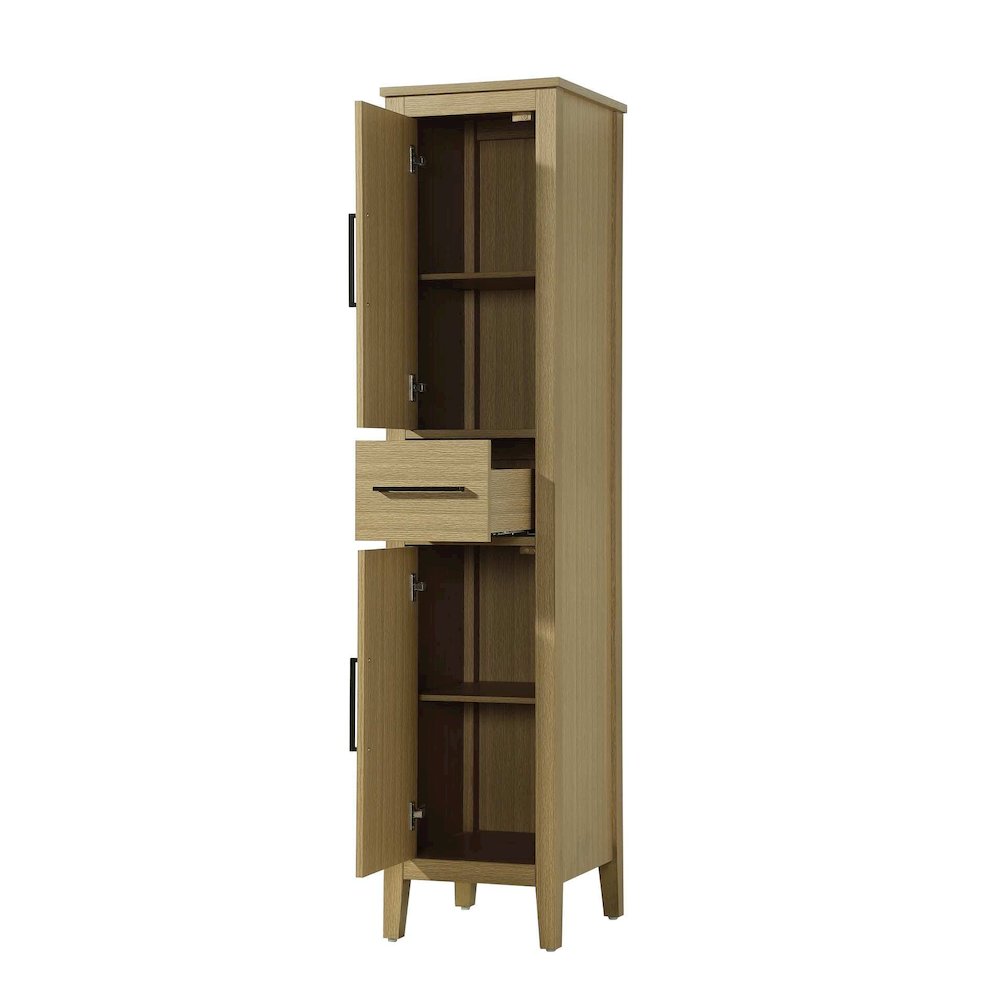 16 Inch Bath Storage Cabinet in Honey Brown. Picture 2