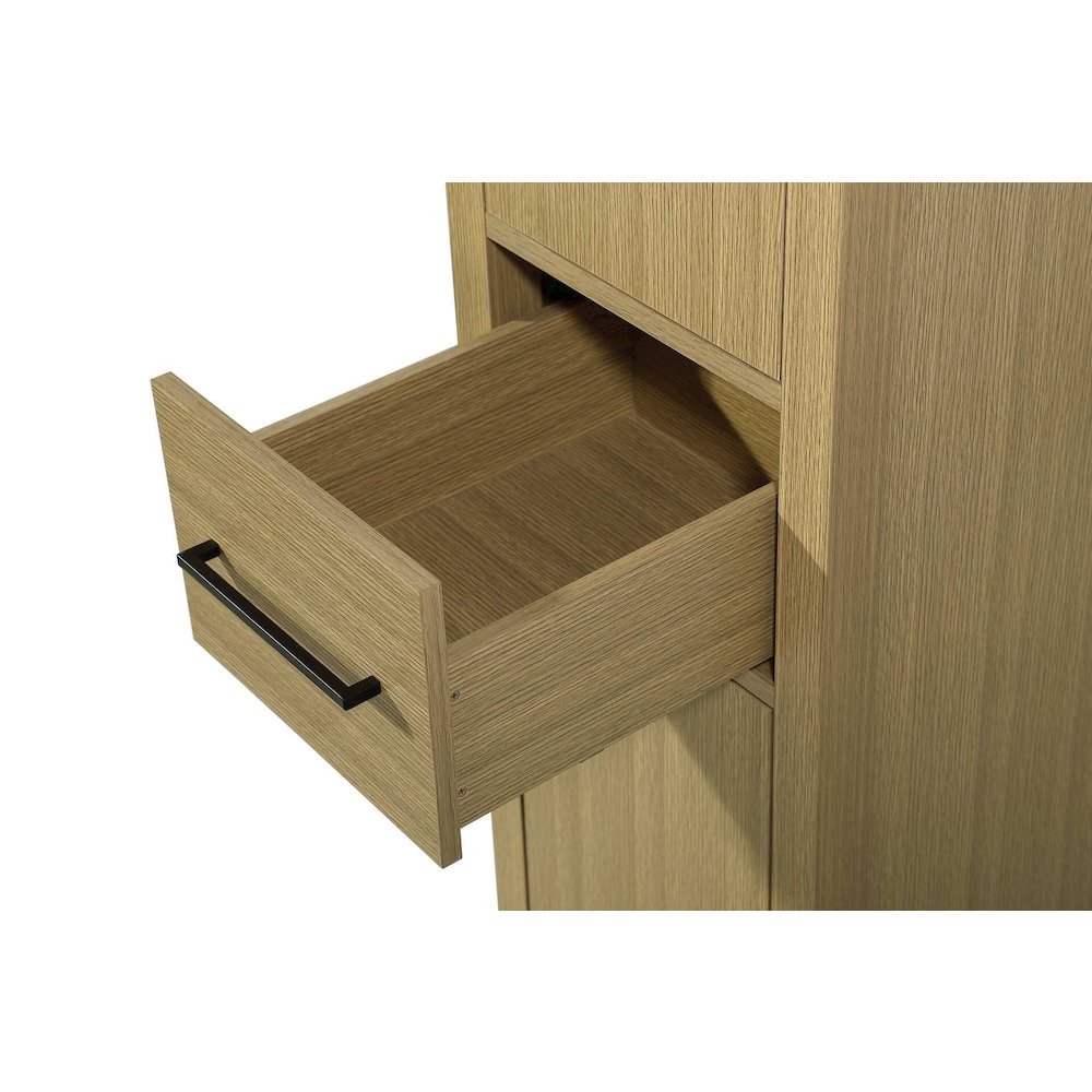 16 Inch Bath Storage Cabinet in Honey Brown. Picture 3