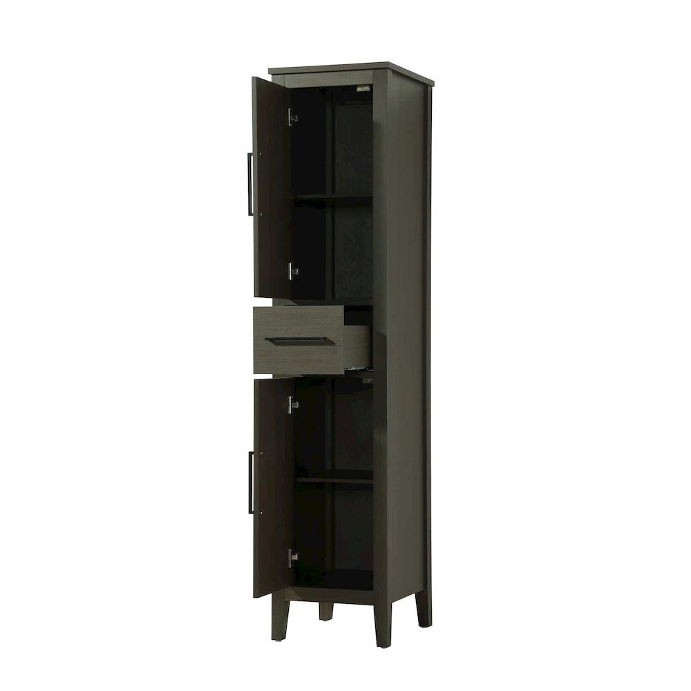 16 Inch Bath Storage Cabinet in Mocha Brown. Picture 2
